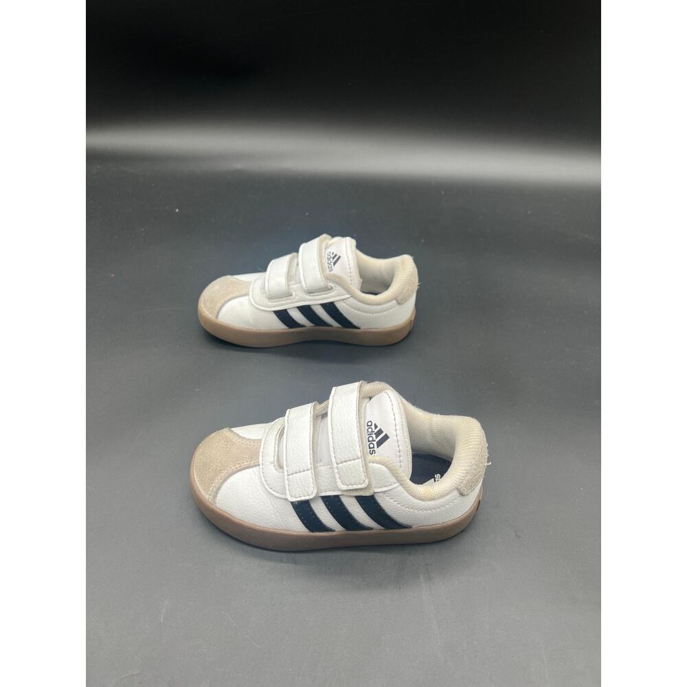 Adidas VL Court 3.0 Hook & Loop No Tie Sneakers Shoes Toddler Size 8K